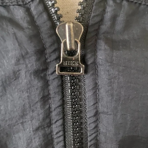 Rare Vintage Nike Jacket Men’s Large 90s Big Center Swoosh Zip Blue Windbreaker - Picture 11 of 16